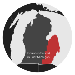 East Michigan map