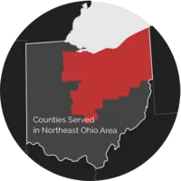 Northern Ohio service area map